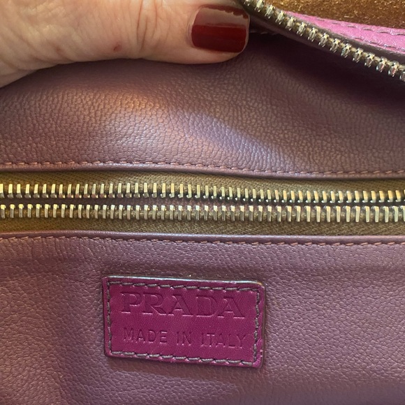 Prada Suede and leather Shoulder Bag - Picture 13 of 16